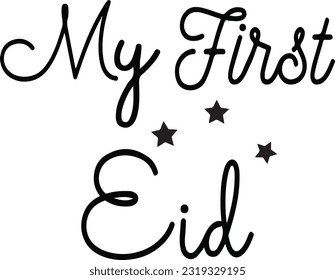 Diseño de tipografía de Eid Day. Impresión para camisetas, pancartas, afiches, etc.