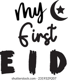 Eid Day Typography Design. Printing For T shirt, Banner, Poster etc.