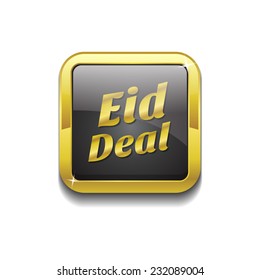 Eid Deal Gold Vector Icon Button