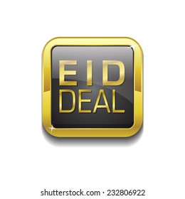 Eid Deal Gold Vector Icon Button