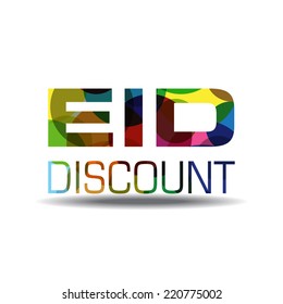 Eid Discount Colorful Vector Icon Design