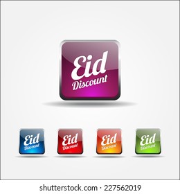 Eid Discount Colorful Vector Icon Design