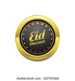 Eid Discount Golden Vector Icon Button
