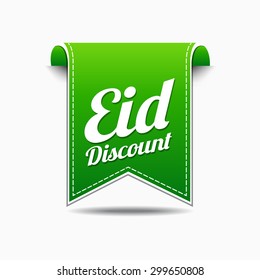 Eid Discount Green Vector Icon Design