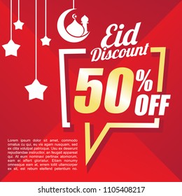 eid discount label vector