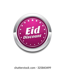 Eid Discount Pink Vector Button Icon