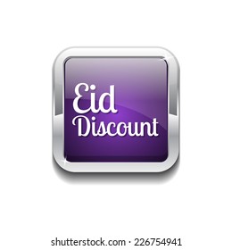 Eid Discount Purple Vector Icon Button