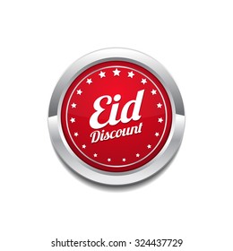Eid Discount Red Vector Icon Button