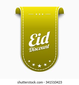 Eid Discount Yellow Vector Icon Design
