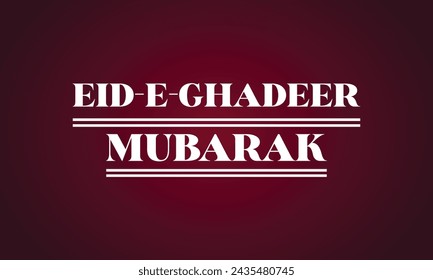 Eid e ghadeer mubarak stylish text design