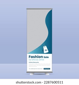 Eid Fashion roll up display standee for presentation purpose