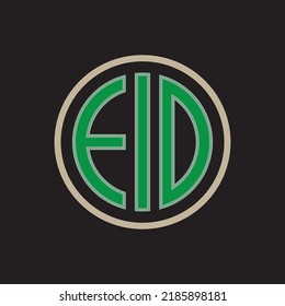 eid festival  logo in circular pattern