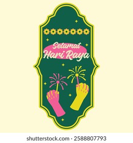 Eid Fitr, Eid Adha, Ramadan Greeting, card, tag, lable, decor, lettering
