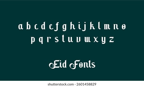 Eid Fonts alphabets Vector Artworks