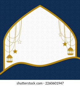 Eid greeting card, ramadan graphic design vector illustration background, perfect for any post template or banner need.