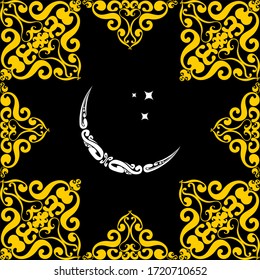 Eid greeting cards or logos. Eid Mubarak Vector.