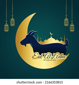 Eid greetings. card. Eid celebration. vector. Poster. Arabic calligraphy text of Eid Mubarak for the celebration of the Muslim community festival Eid Al Adha