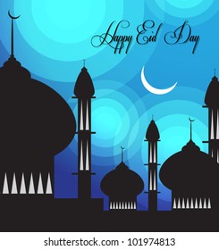 Eid greetings card. easy to edit vector