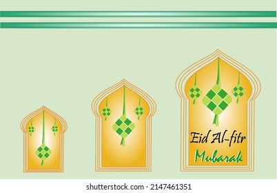 Saludos de Eid con diamantes y área de copias