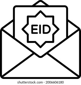 Eid Greetings in email Concept Vector Icon Design, Eid al-Adha or Eid-ul-Kabir Symbol, Hajj Sign, Muslims religious Festival Stock illustration