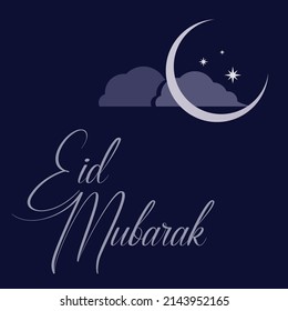 Eid Greetings Eid Moon Vector Instagram Template