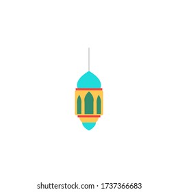 Eid hanging lamp on white background