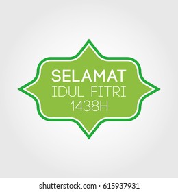 Eid holiday greetings in Indonesian. Selamat idul fitri 1438H