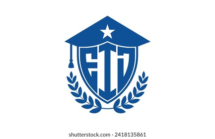 EID initial letter academic logo design vector template. monogram, abstract, school, college, university, graduation, symbol, shield, model, institute, educational, coaching canter, tech, sign, badge