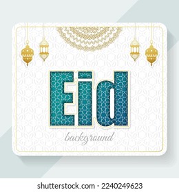 Eid Invitation Card design, islamic floral card design.