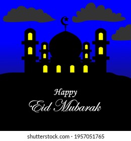 Eid Islamic Designs for Holy Month and Mosques. Fit for Eid and Greeting Posters. Design Vector Illustration.