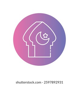 Eid Letter Icon for Islamic Communication and Festive Messages