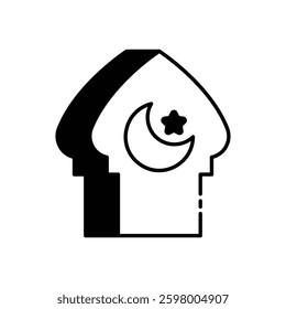 Eid Letter Icon for Islamic Communication and Festive Messages