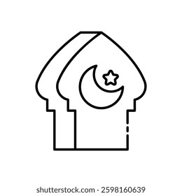 Eid Letter Icon for Islamic Communication and Festive Messages