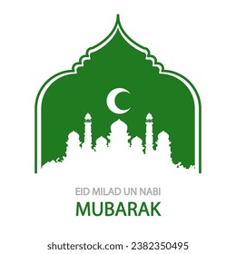 Eid milad un nabi mubarak Happy Islamic Prophet Born, vector art illustration.