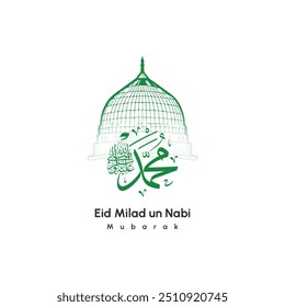 Eid milad un nabi mubarak. Último Profeta Islâmico Nascido. Adequado para cartão, cartaz e banner