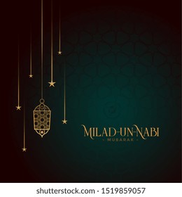 eid milad un nabi (Translation Birth of the Prophet) mubarak (Translation celebration) festival card design