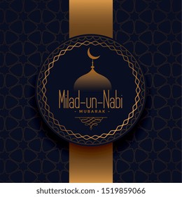 eid milad un nabi (Translation Birth of the Prophet) festival decorative card design