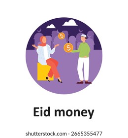 Eid Money Vector Illustration Which can easily edit or modify
