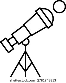 Eid moon sighting Vector Line Icon Design