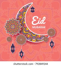 Eid Muarak Background with Mandala