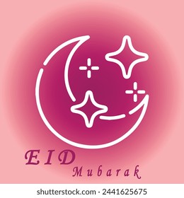 eid mubarak 2024 vector file magenta colar and white color very nice image.