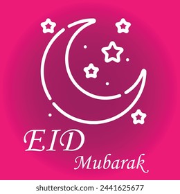 eid mubarak 2024 vector file magenta colar and white color very nice image.