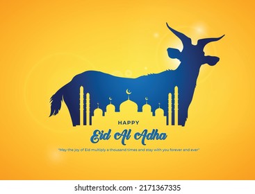 Eid mubarak  Eid al adha paper cut illustration template design