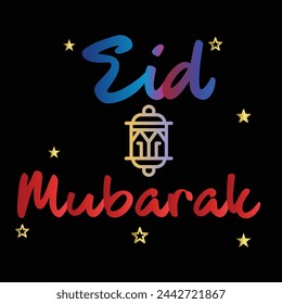 Eid Mubarak or Eid Al adha Template Design. Holy Day for Muslim and Islamic People. Vector Illustration. Suitable for poster, banner, campaign, and greeting card.