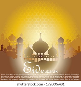 Eid Mubarak or Eid Al Fitr, Poster and banner vector