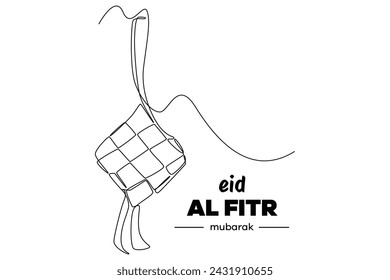 Eid Mubarak or Eid Al Fitr Template Design. Holy Day for Muslim and Islamic People. Vector Illustration. Suitable for poster, banner, campaign, and greeting card 