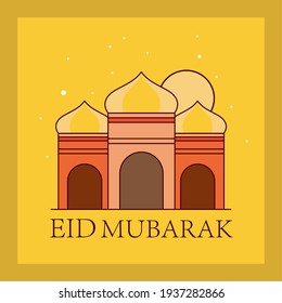 eid mubarak arabian mosque background