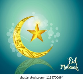 eid mubarak background or arabic background, illustration with arabic lanterns easy to 

modify. translation text : islamic celebration