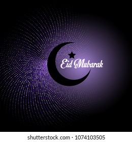 Antecedentes de Eid Mubarak con aumento en el fondo abstracto de los puntos polka