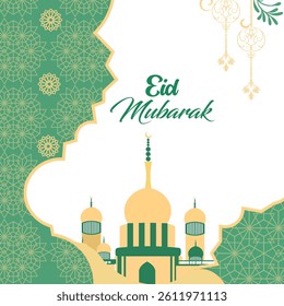 Eid Mubarak Background Design. Islamic, Eid Al Adah, Eid Al Fetor.